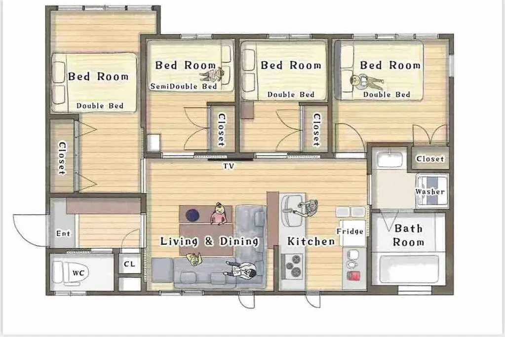Jr Takadababa 2 Min/Shinjuku Area/Free Wi-Fi/4Ldk Apartment Tokyo 0*,  Japan